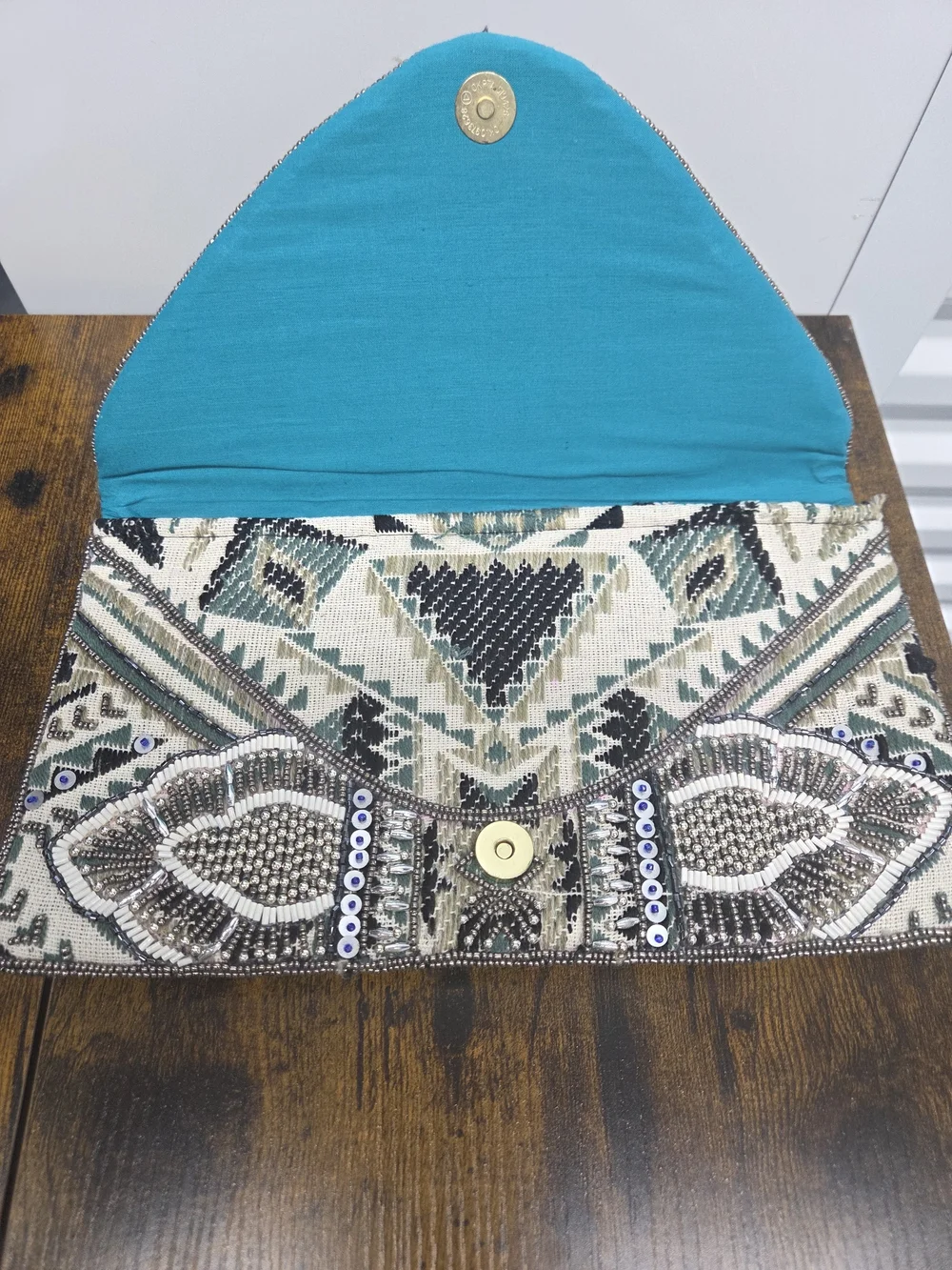 Beaded Envelope Clutch Maximalist Opulent Boho-Glam Eclectic